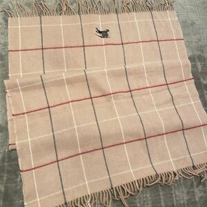 Burberry Beige Checkered Scarf